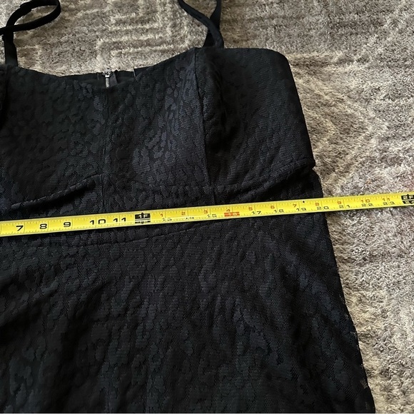 NWT Torrid Mesh Babydoll Tank Blouse Black Lace Animal Print - Picture 5 of 7